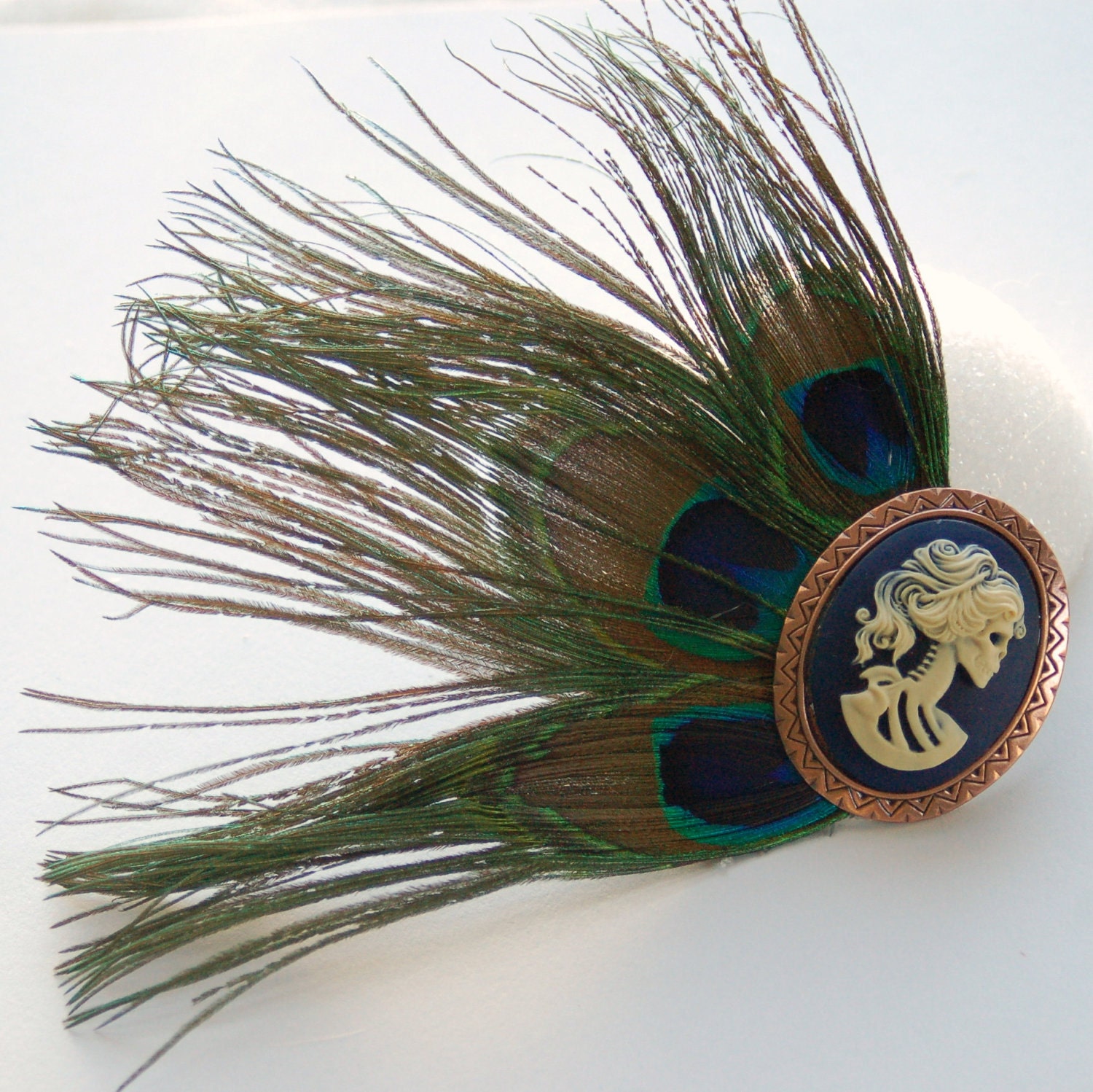 Peacock Feather Fascinator Gothic Lolita