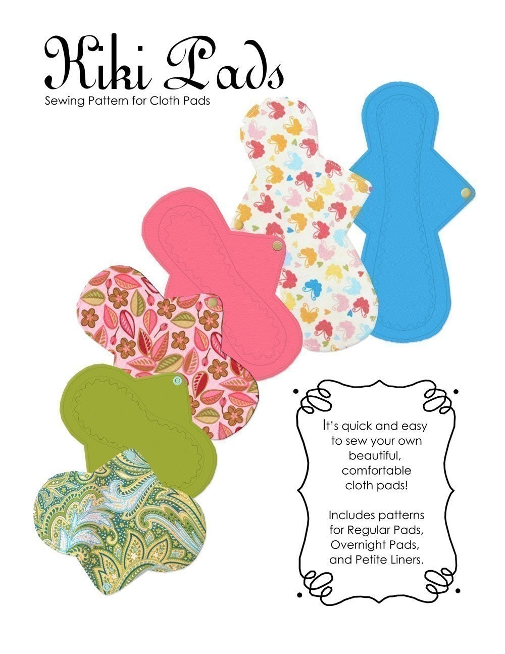 Kiki Cloth Pads Sewing Pattern- PDF Pattern
