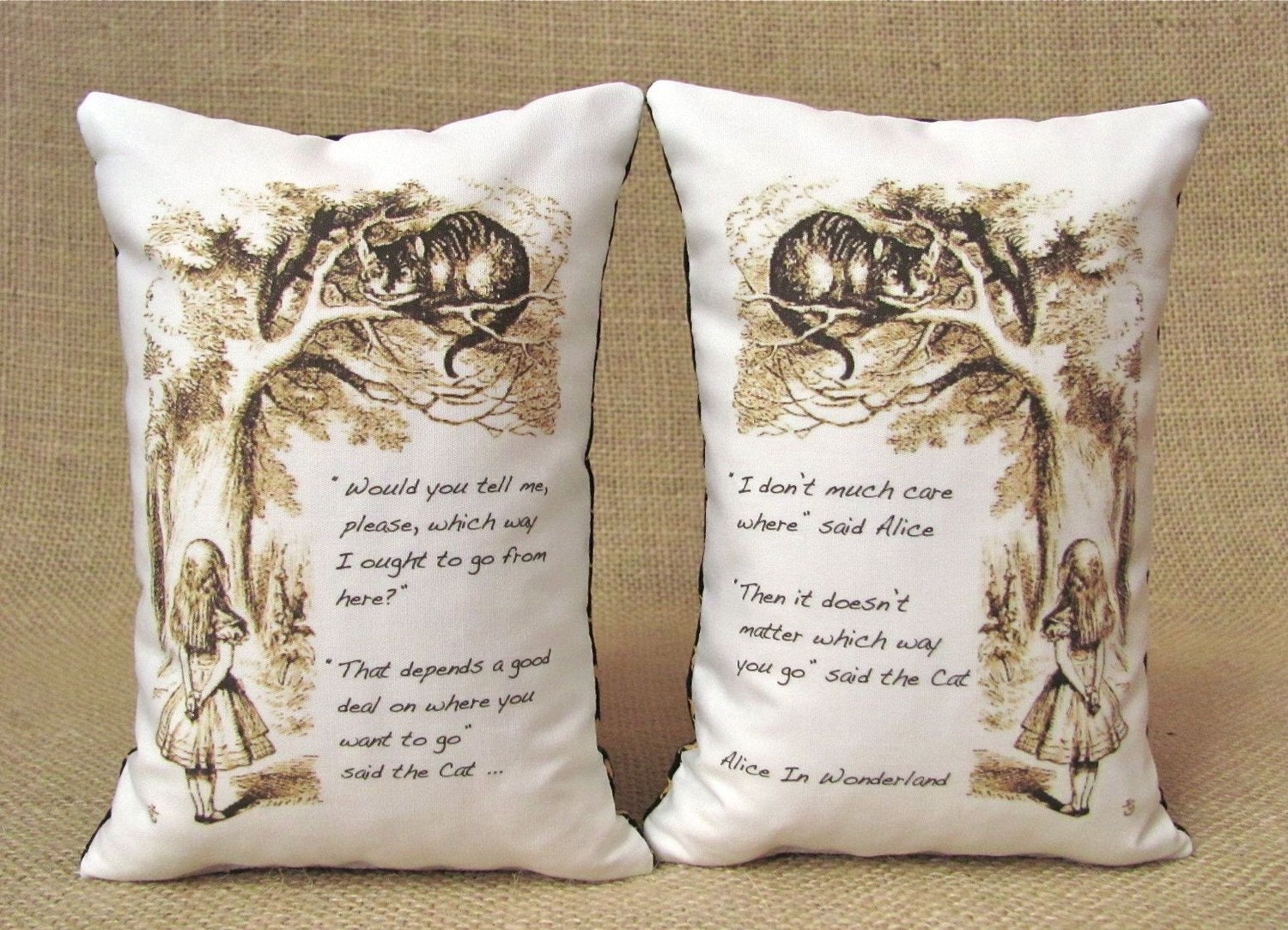 Alice In Wonderland - Bookends - Shelf Pillows