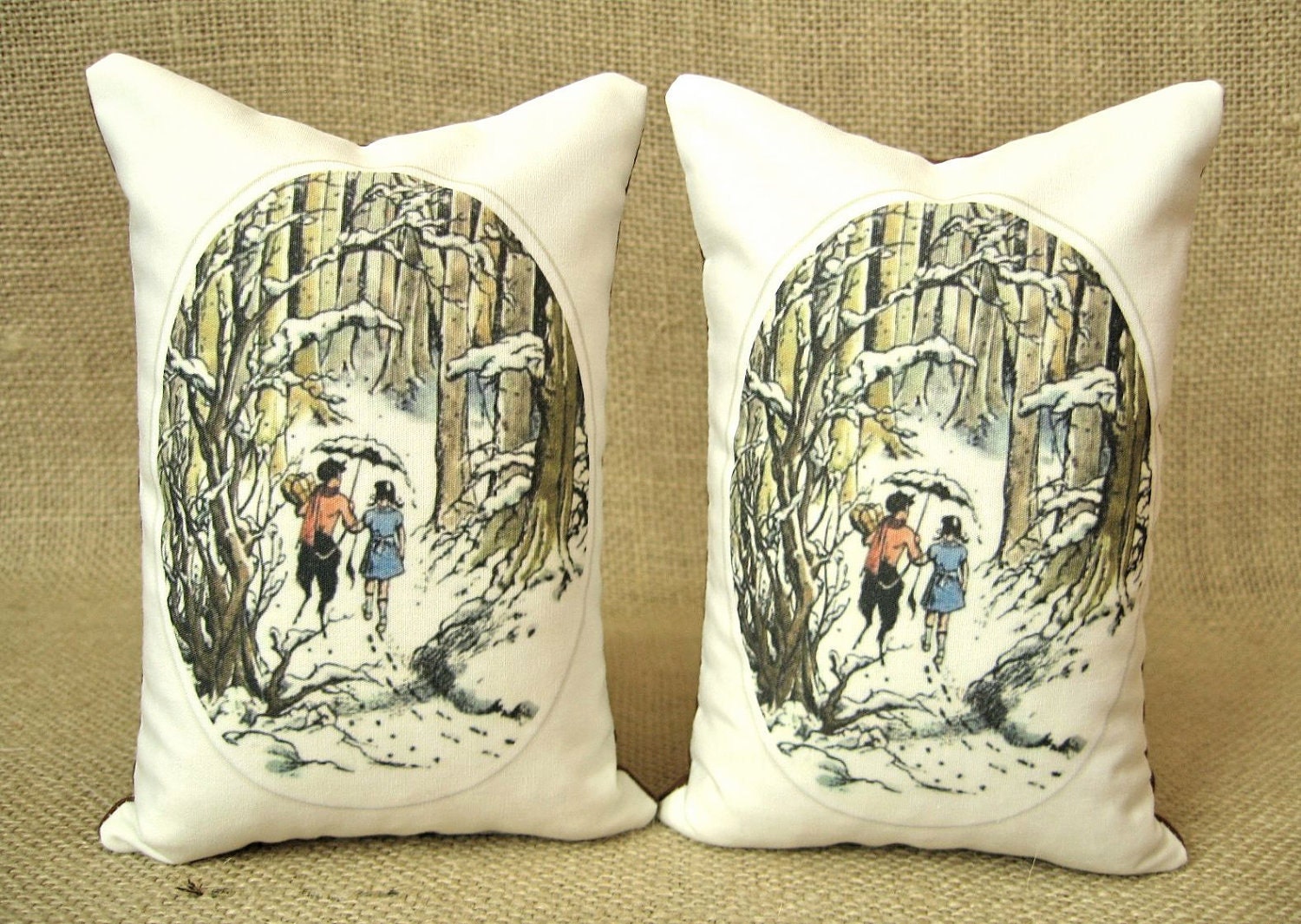 Lucy and Mr Tumnus - Chronicles Of Narnia - Bookends - Shelf Pillows