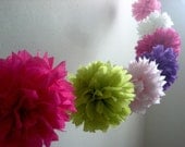 Fairy Princess ... diy tissue paper wedding garland // poms // wedding reception // birthday // party decorations