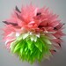 Watermelon ... 1 tissue paper pom // birthday // eco party decorations