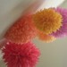 Punch Drunk Love ... 5 tissue paper poms // wedding decorations // birthday // nursery // diy  // party decorations