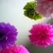 The Princess and the Pea ... tissue paper pom mobile // nursery decoration