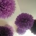 Mixed Up Purples ... 10 tissue paper poms // wedding reception // anniversary // graduation // bat mitzvah // party decorations