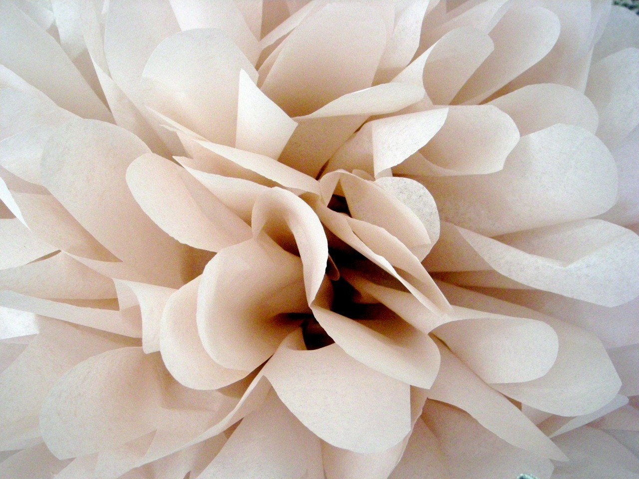Dusty Pink ... 1 tissue paper pom // diy // wedding ceremony // reception // birthday // tea party // party decorations