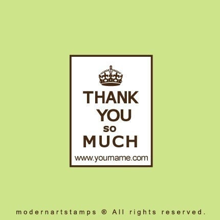 Custom Rubber Stamp - Personalized Stamp - Custom Stamp - Return Address Stamp - Thank You So Much - C21