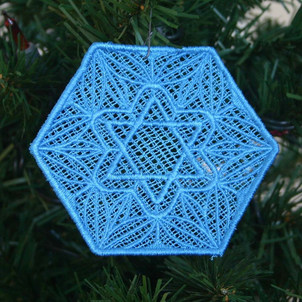 Hanukkah Star Hexagon Lace