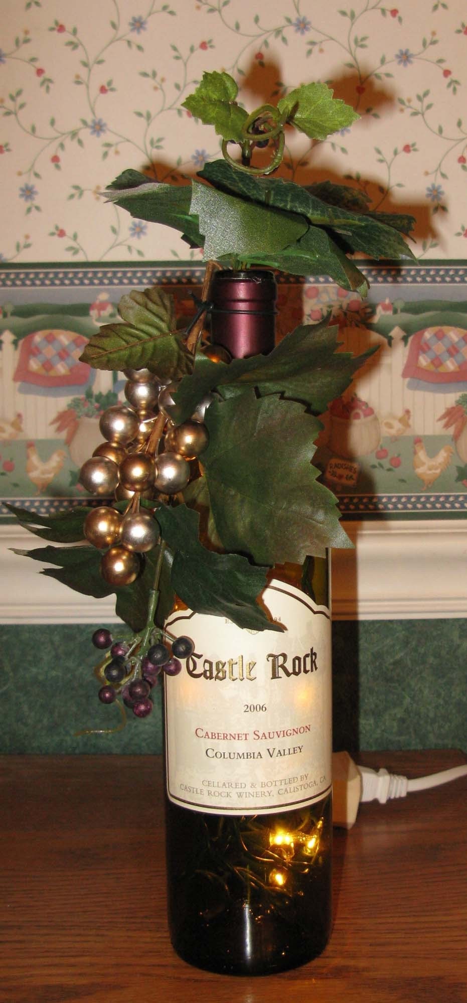 Castle Rock Lighted Wine Bottle