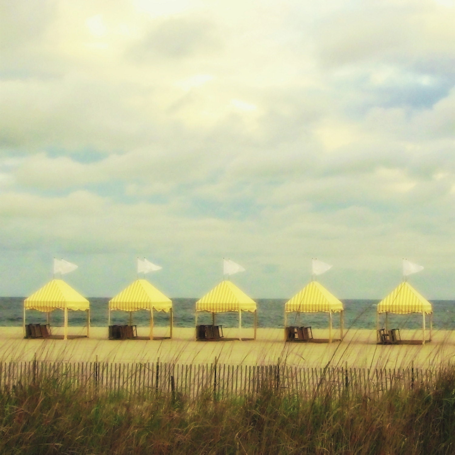Cape May Cabanas - 8x8 Fine Art Photography Print