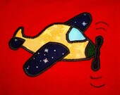 Applique Infant Shirt - Airplane - Free US Shipping