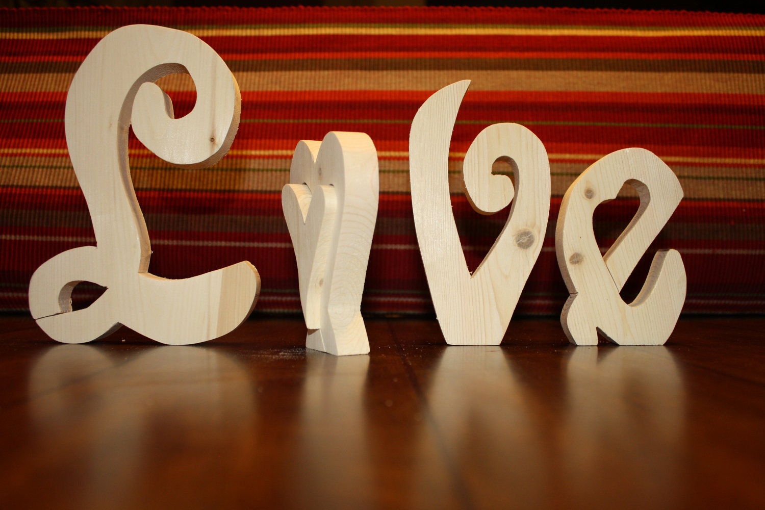 UNFINISHED  LOVE wood letters for Valentine's Day