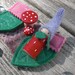 Gnome Fairy Furniture Bed Leaf and Mushroom Bedroom Set Pink