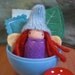 SALE Easter Waldorf Fairy Berry Fairy Playset in blue Easter Egg
