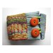 Hand Embroidered Multi-Colored Cuff with Orange Buttons