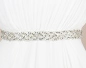 Bridal Sash, Crystal Sash - AUSTINE
