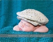 CROCHET PATTERN - Digital Download Little Golfers Cap 0-3 months-Halloween- Drivers cap -Photography Prop Pattern