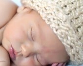 Sand Dunes-Cream-Newborn Beanie Hat/ Photography Prop