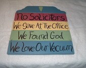 No solicitors door sign