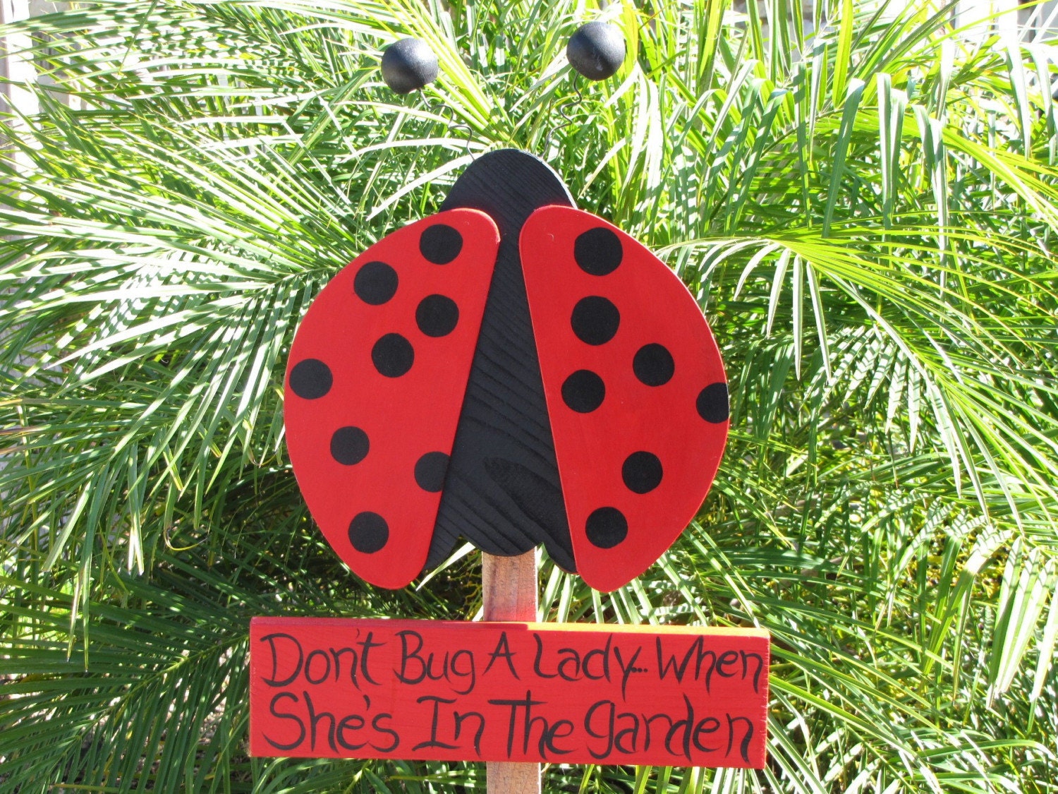 Lady Bug Garden Stake