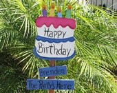 Happy Birthday (Personalized) Garden Stake