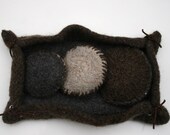 Felted wool tray with stress relief  bean bags-father's day