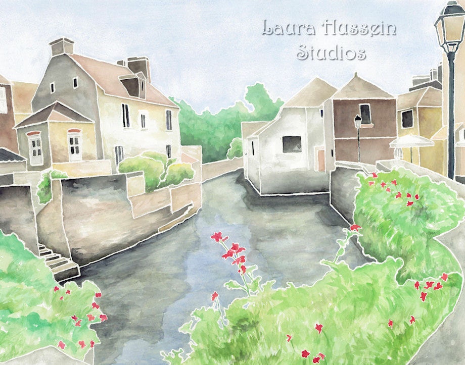 Bayeux France Canal Print 101.1