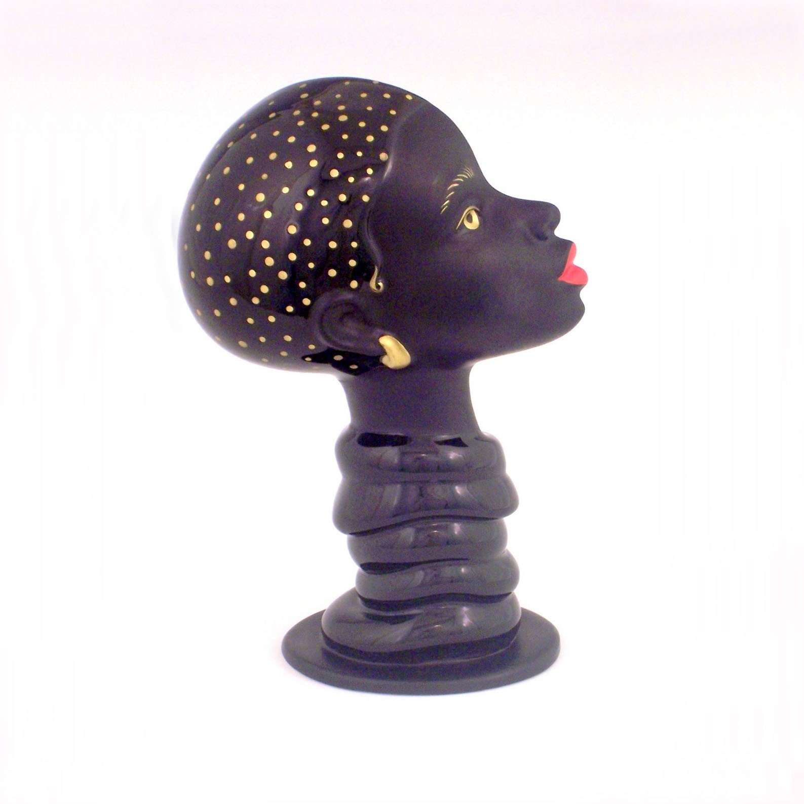 Ceramic Sculpture  BANTU PRINCESS  Uniquely embellished  Ltd ed 75