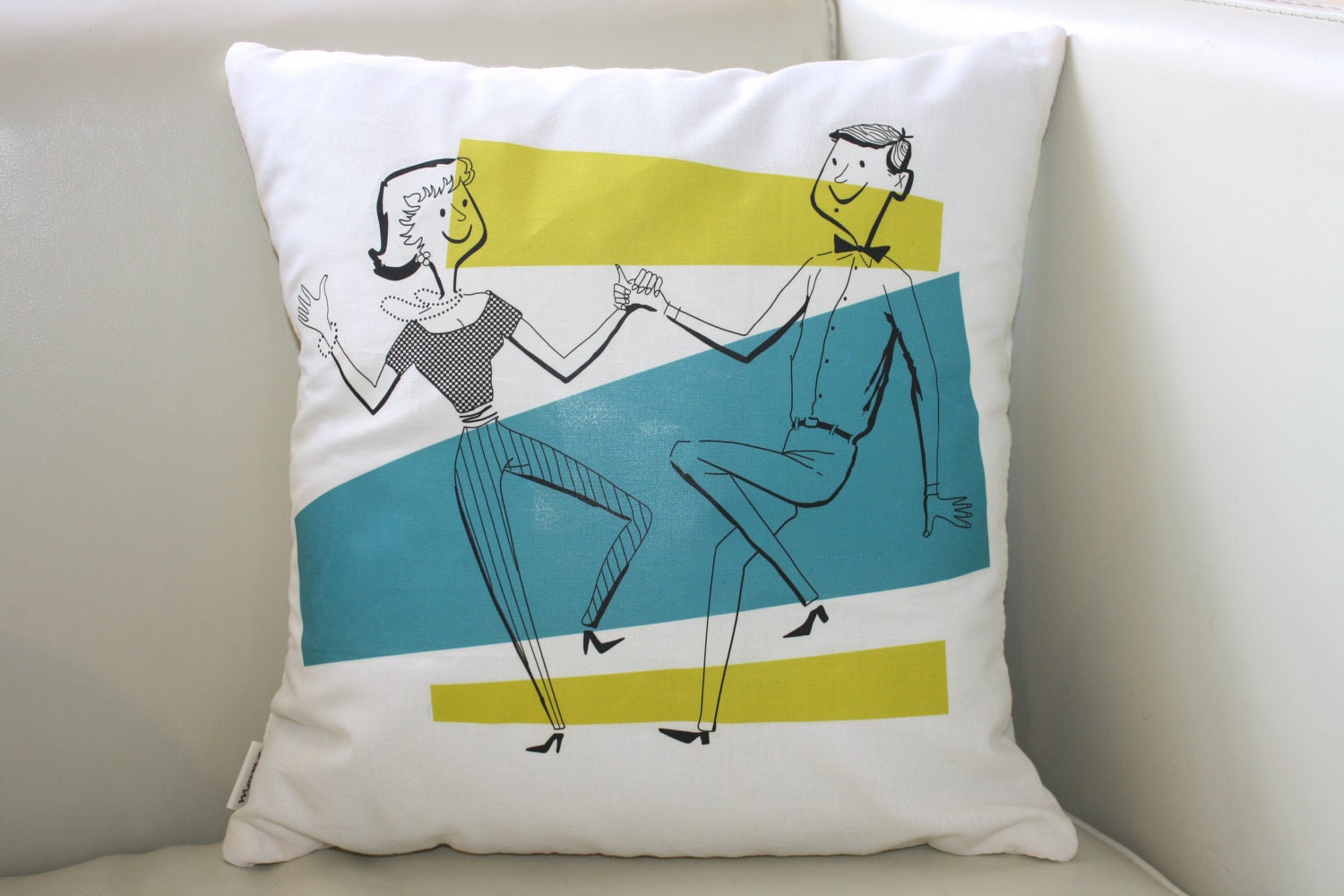 VINTAGE retro INSPIRED rockin' dancin' PILLOW