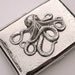 Cigarette Case Octopus Vintage Inspired Silver Plated Gothic Victorian Nautical Small Double Size Metal Wallet