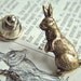 Rabbit Tie Tack Pin Antiqued Brass Bunny Tie Tack Gothic Victorian Vintage Inspired