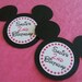 Minnie Mouse Hot Pink or Red personalized Favor Tags SET of 12
