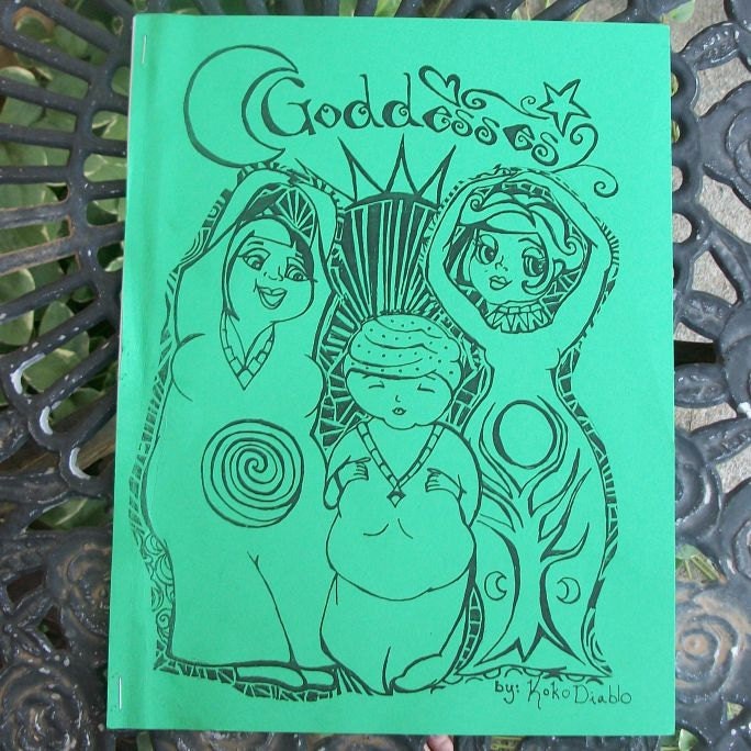 Goddesses Coloring Book featuring all original drawings
