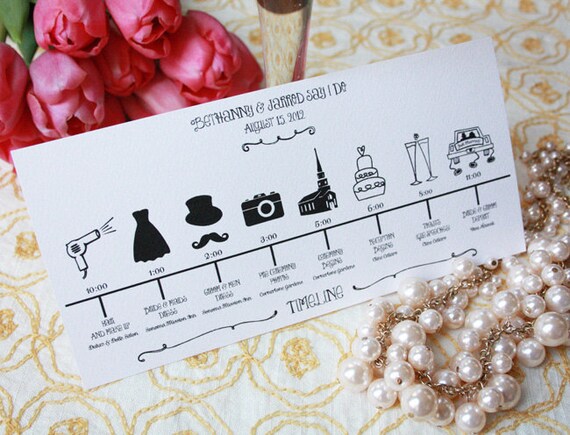 Printable Wedding Party Timeline