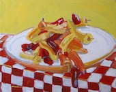 Original Painting of Peppers . "Plate of Peppers" 16x20 in.
