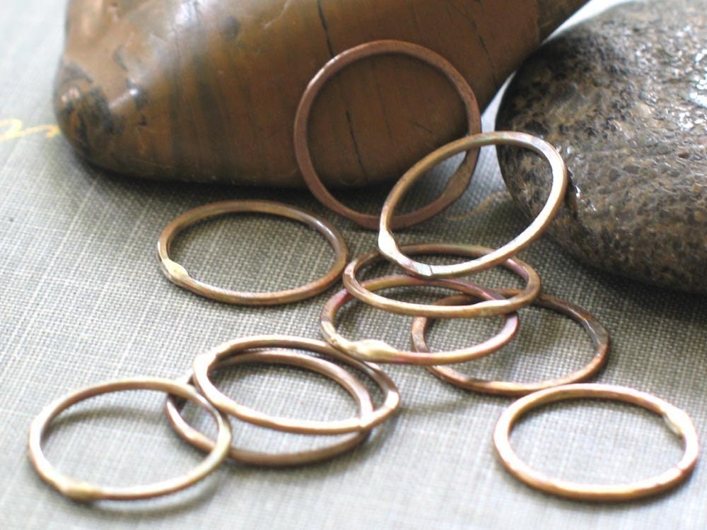 small oxidized brass circles