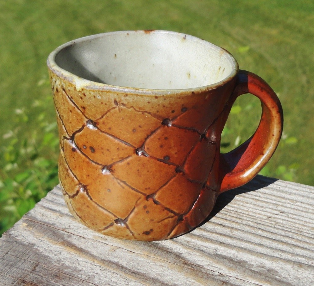 The Nautical - A Wood-Fired Shino Cappuccino Cup