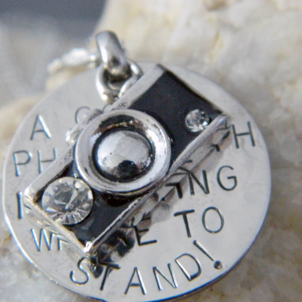 A Good Photograph is Knowing Where to Stand Camera Necklace