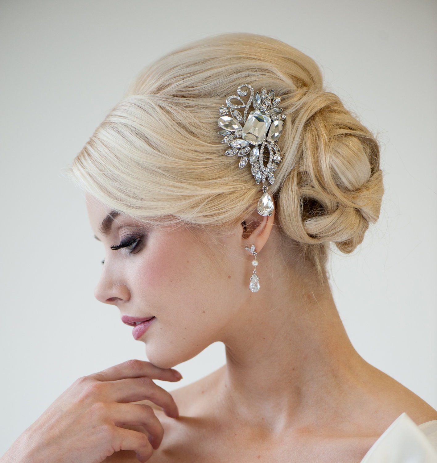 Bridal Haircomb, Crystal Haircomb, Wedding Hair Accessory, Bridal Hair Adornment - PIA