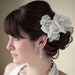 Bridal Hairpin, Organza Flower, Headpiece, Wedding Hair Accessory, Bridal Fascinator - FLORESSA