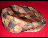 Riding Cap in silk ..Newsboy Hat in Plaid/Stripe