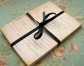 love letters ephemera mini art cards ... set of 36 ... vintage image ... altered art supplies or mini notes