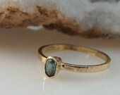 18k gold Alexandrite ring hand forged size 6