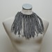 Fringe choker - Charcoal grey