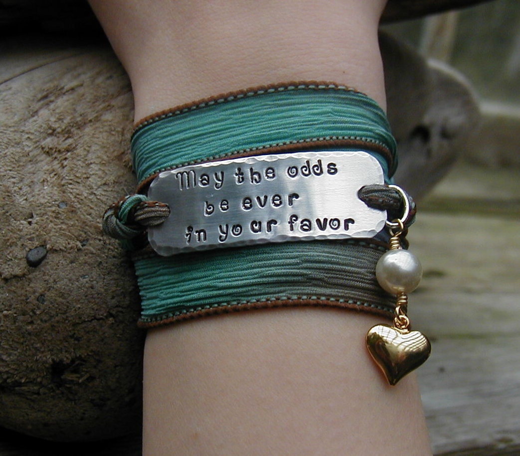The Hunger Games Bracelet Wrap - May The Odds Be Ever In Your Favor STAMPING