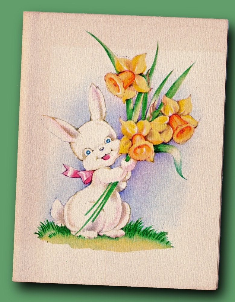 2 Easter blank greeting cards - unsigned