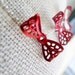 Red Kite Tail Necklace - Painted Vintage Metal