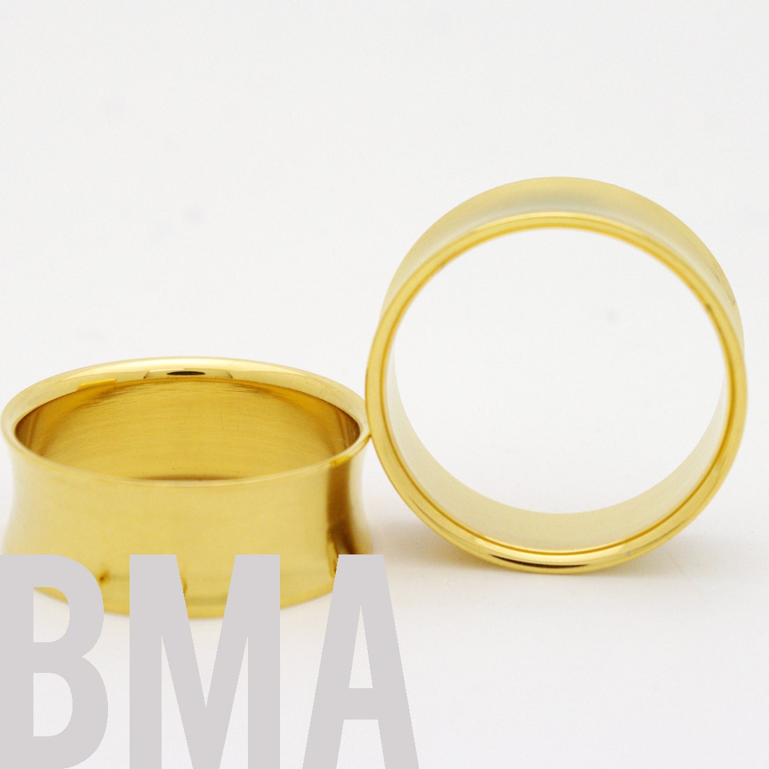 24k Gold Plated Steel Tunnels Plugs 2g (6mm)