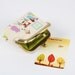 Deep mum - Sewing room in chartreuse and blue - metal frame purse