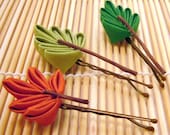 Three Seasons Leaf Japanese Kanzashi Hair Set - sakuradancer